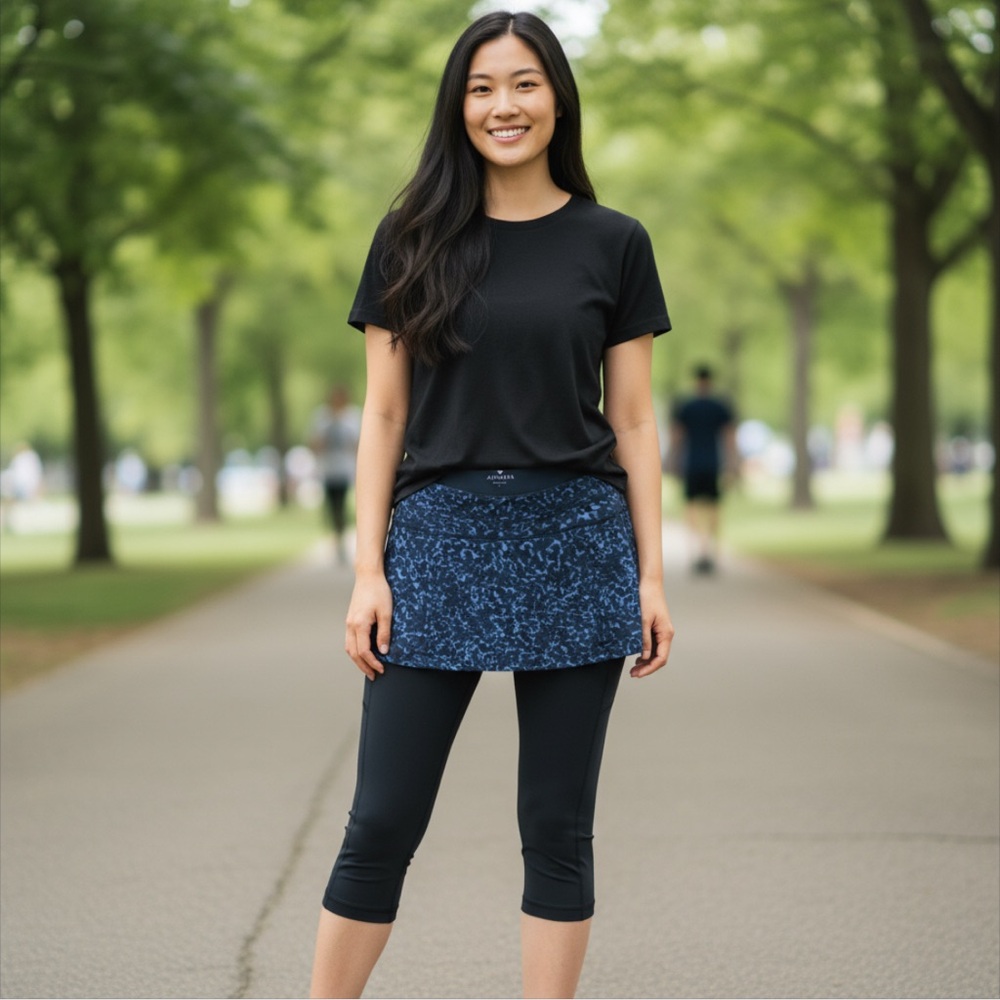 Athleta Black and Blue Capris